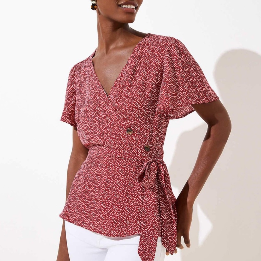 Loft Peplum Wrap Top